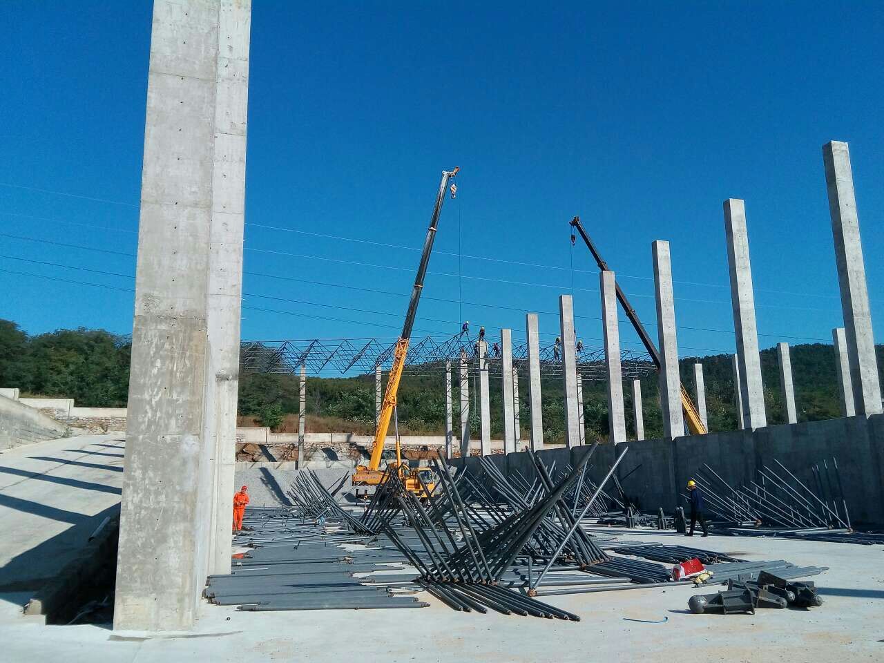 梅州威海搅拌站网架